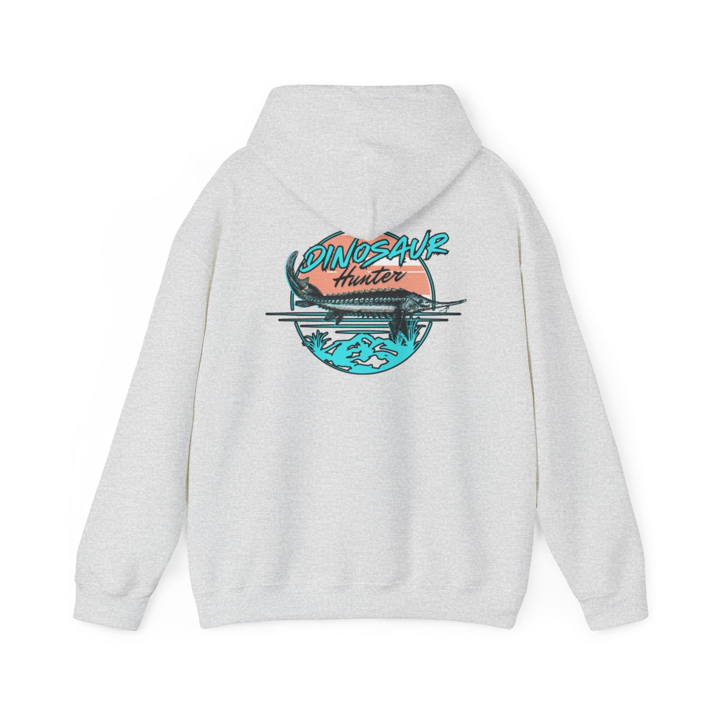 Dinosaur Hunter Sturgeon Fishing Unisex Heavy Blend™ Hooded Sweatshirt