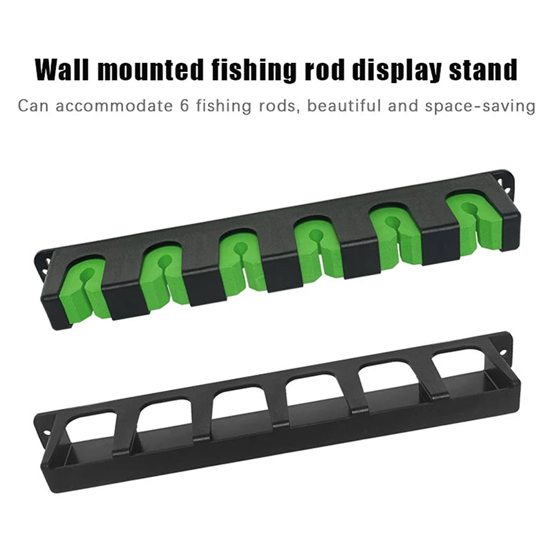 6-Rod Fishing Rod Holders Wall-Mounted