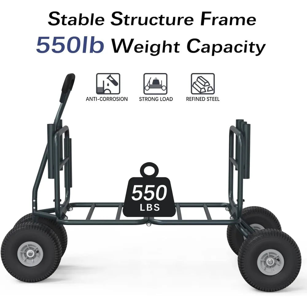 Heavy Duty Fishing Wagon with Rod Holders