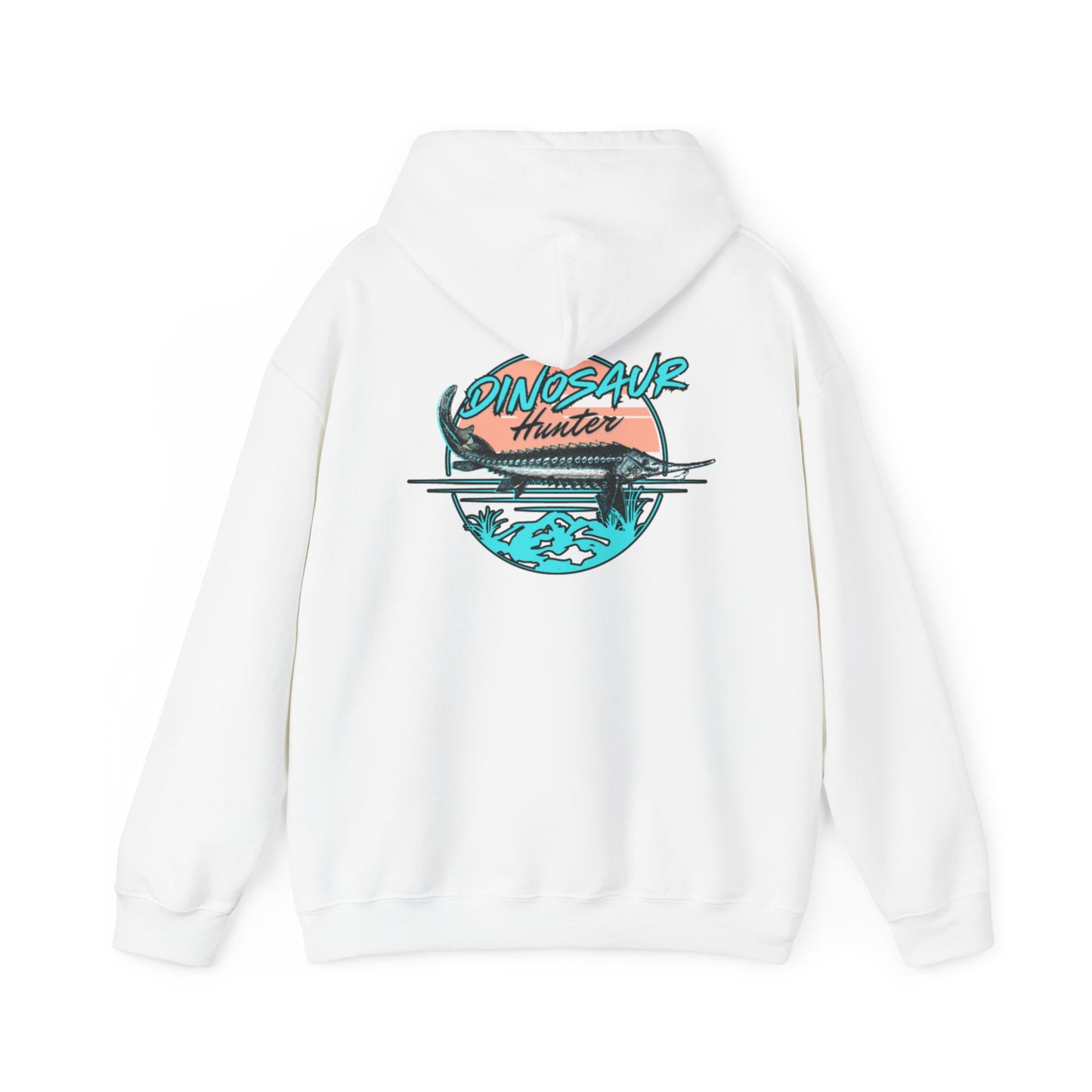 Dinosaur Hunter Sturgeon Fishing Unisex Heavy Blend™ Hooded Sweatshirt
