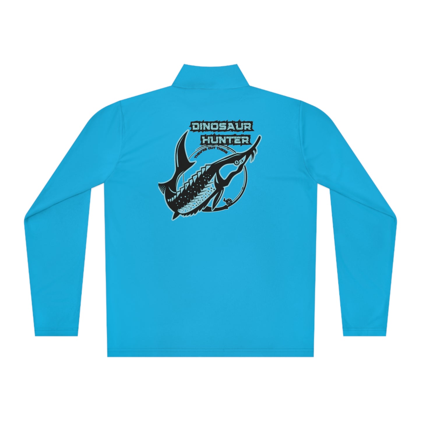 Dinosaur Hunter Sturgeon Fishing Unisex Quarter-Zip Pullover