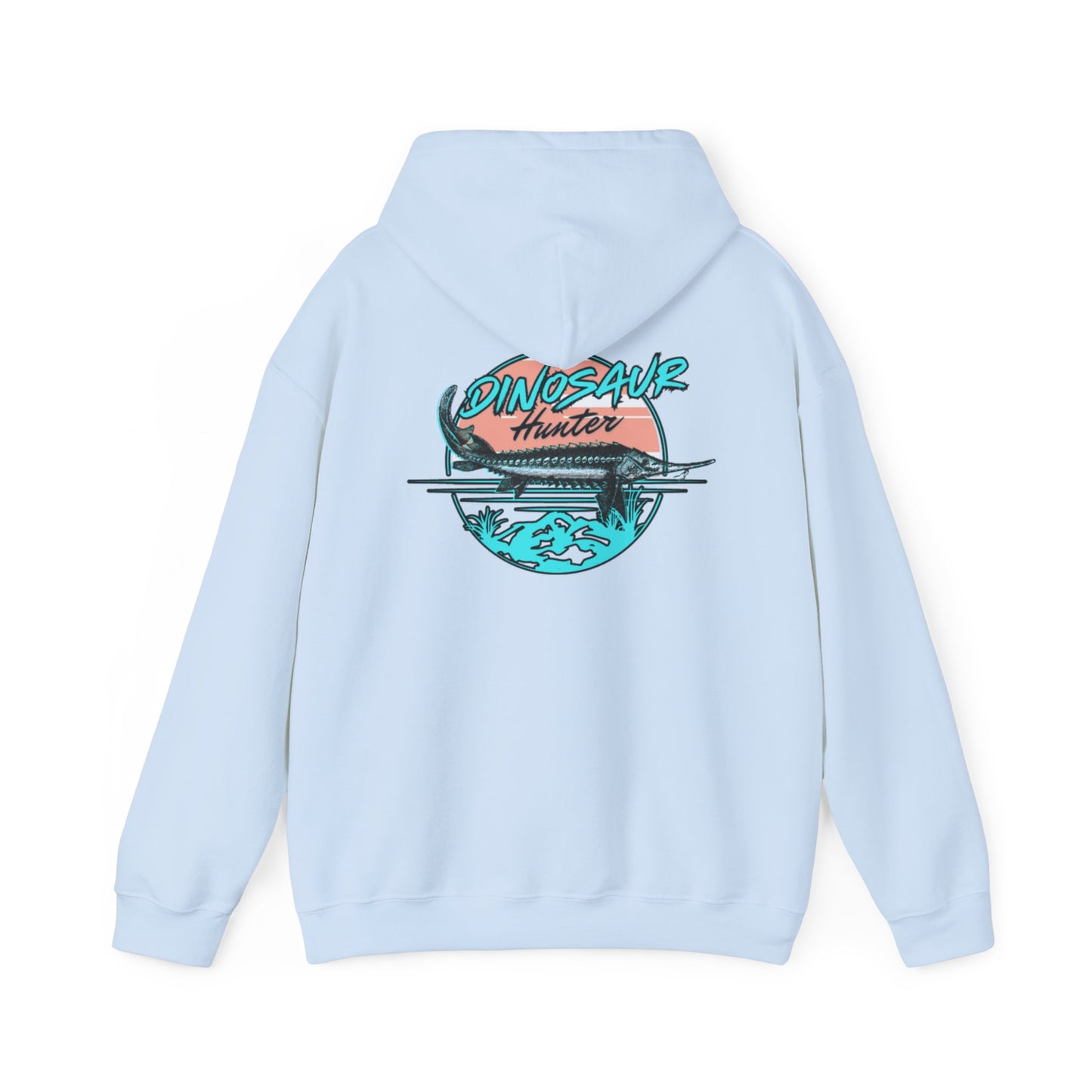 Dinosaur Hunter Sturgeon Fishing Unisex Heavy Blend™ Hooded Sweatshirt