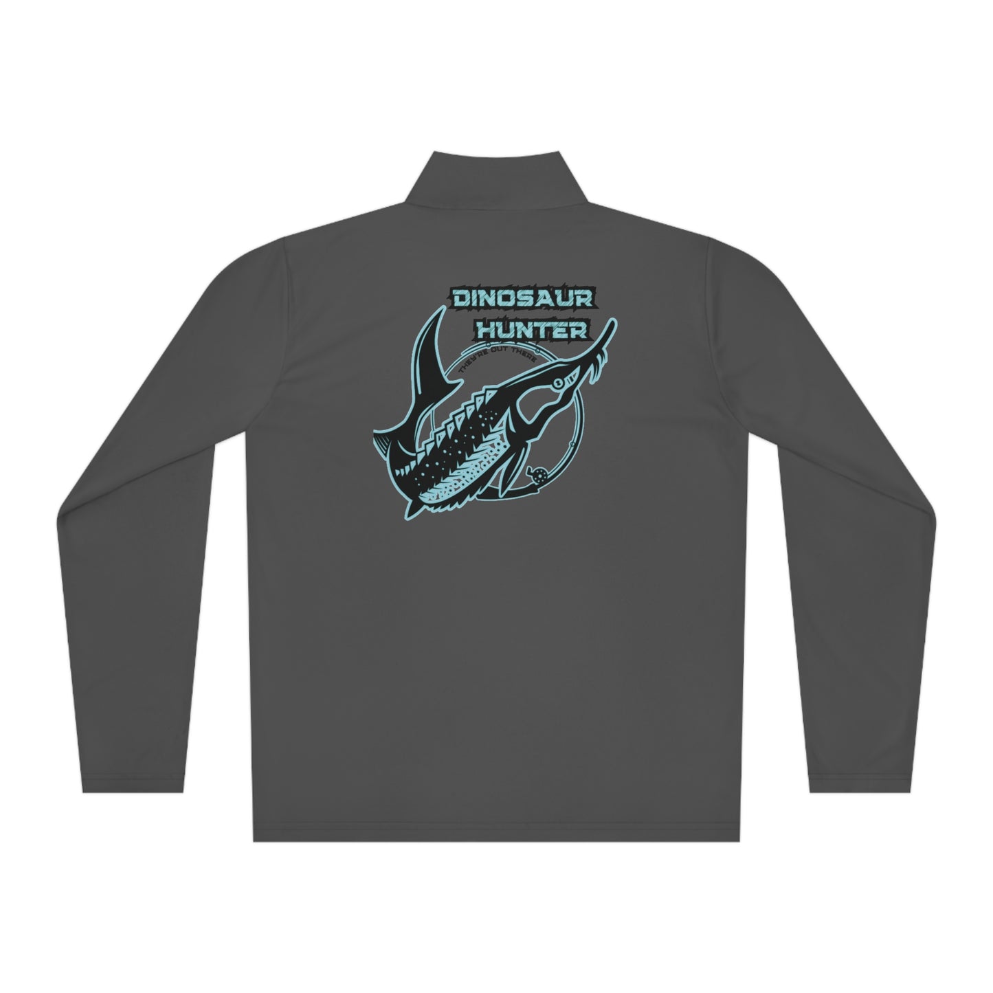 Dinosaur Hunter Sturgeon Fishing Unisex Quarter-Zip Pullover