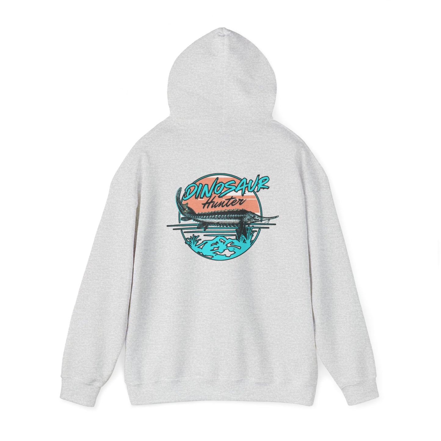Dinosaur Hunter Sturgeon Fishing Unisex Heavy Blend™ Hooded Sweatshirt