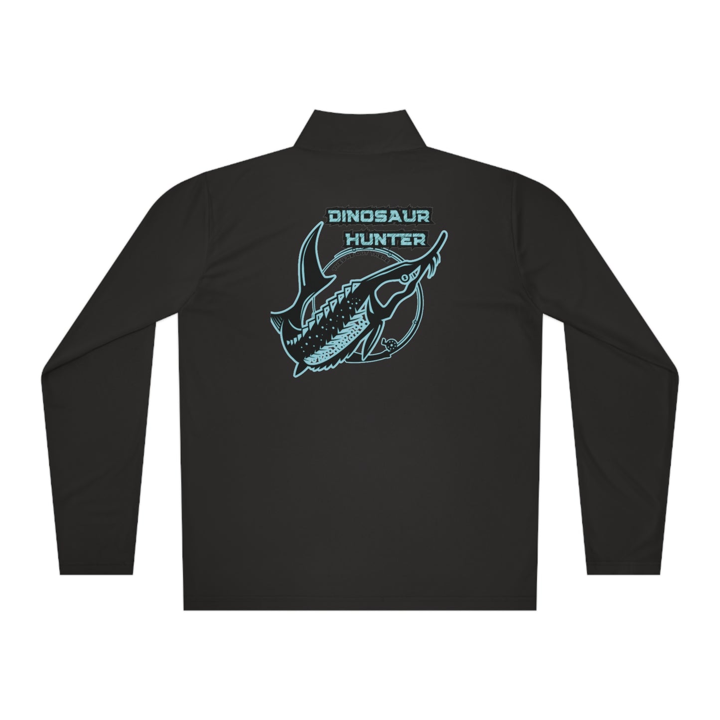 Dinosaur Hunter Sturgeon Fishing Unisex Quarter-Zip Pullover