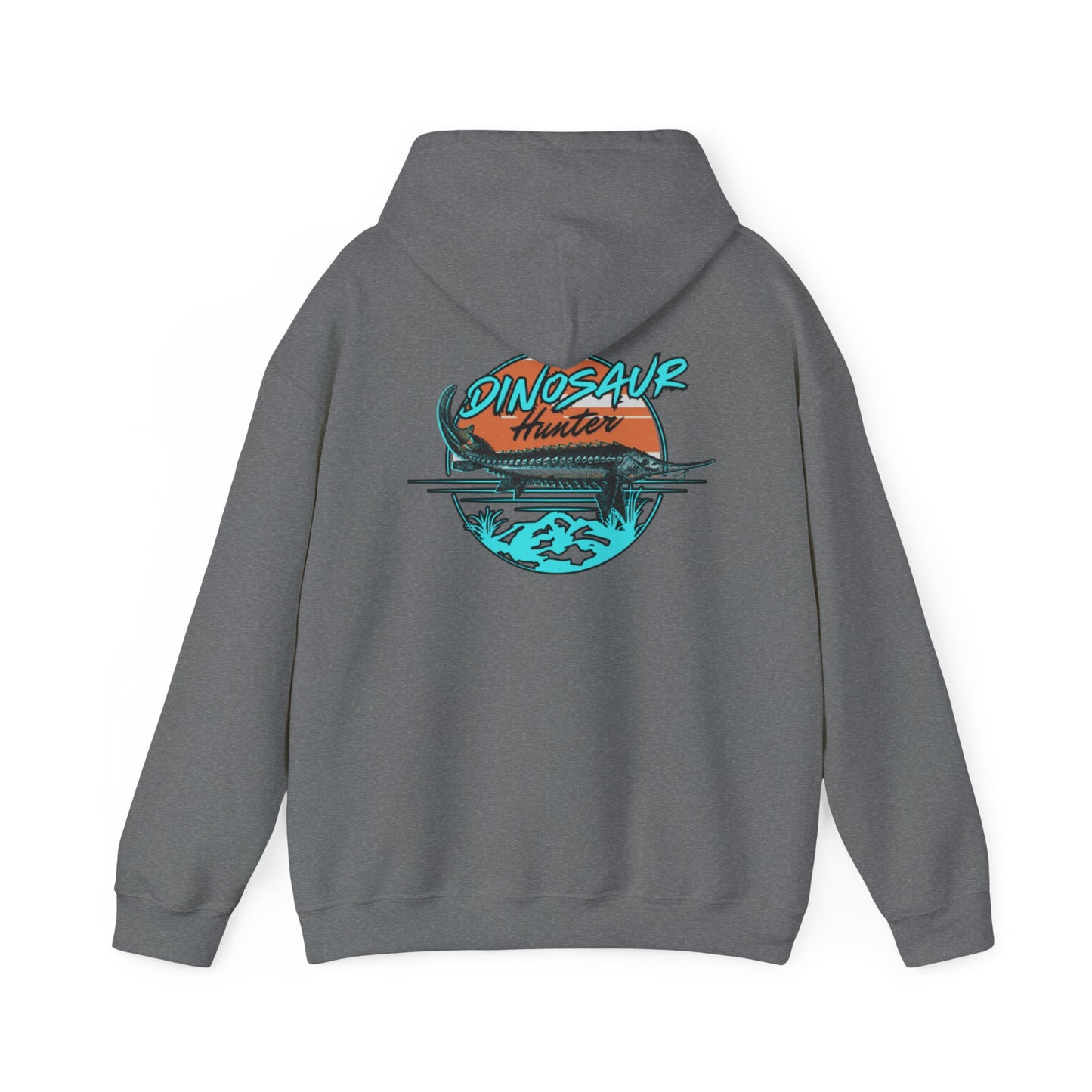 Dinosaur Hunter Sturgeon Fishing Unisex Heavy Blend™ Hooded Sweatshirt
