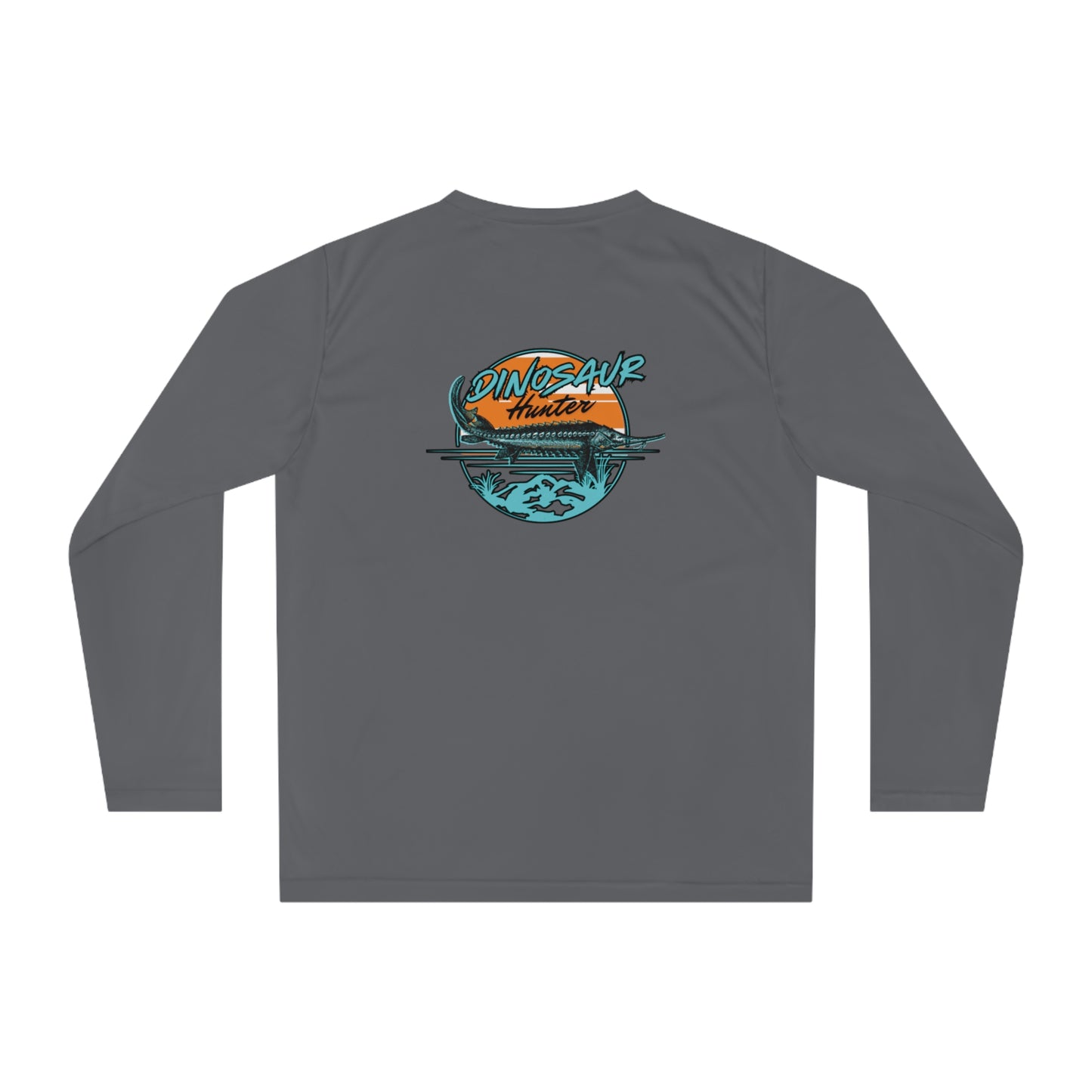 Dinosaur Hunter Sturgeon Fishing Unisex Performance Long Sleeve Shirt