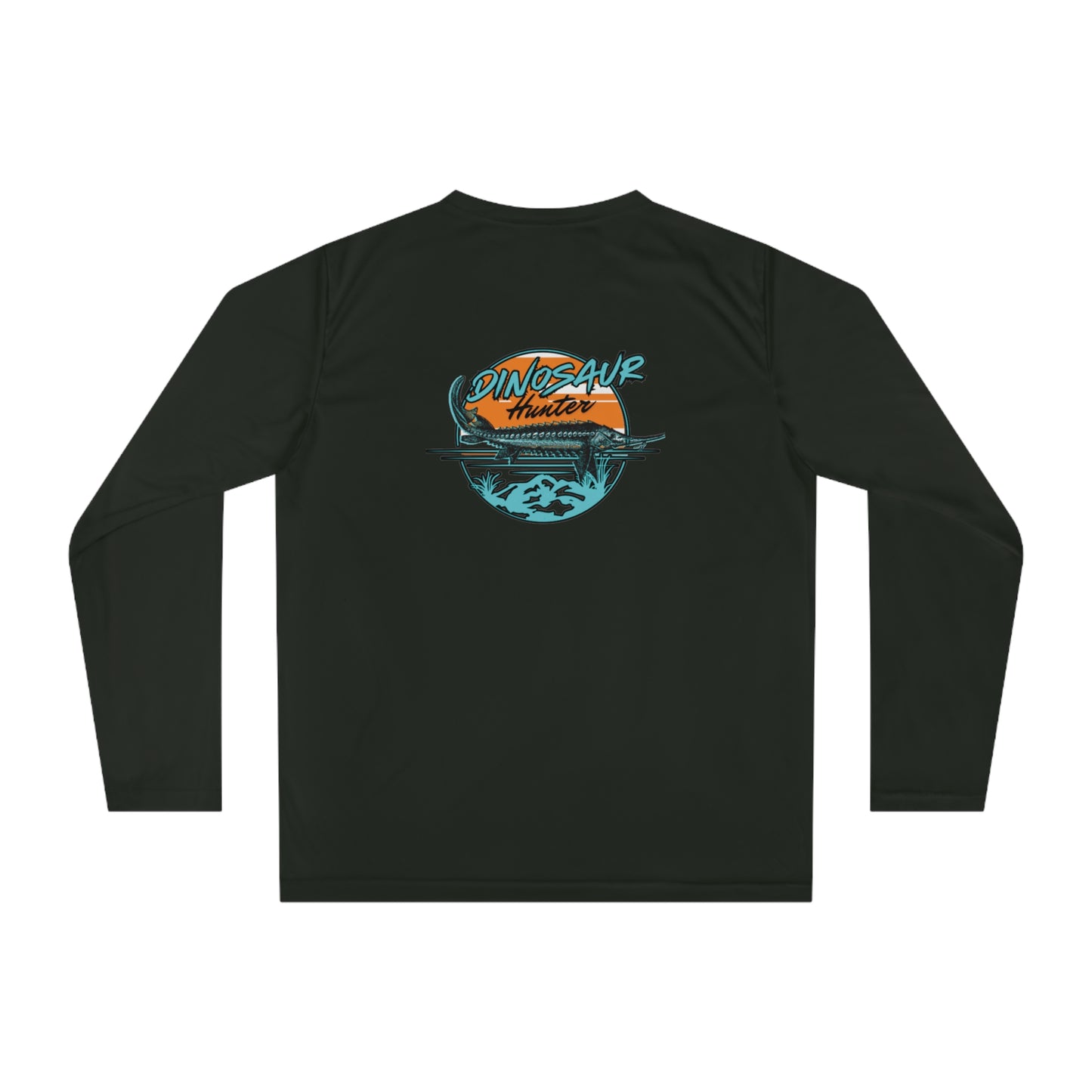 Dinosaur Hunter Sturgeon Fishing Unisex Performance Long Sleeve Shirt