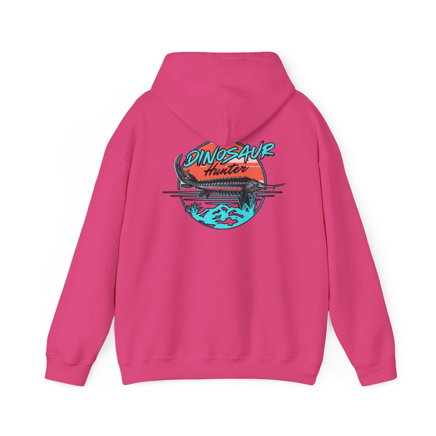 Dinosaur Hunter Sturgeon Fishing Unisex Heavy Blend™ Hooded Sweatshirt