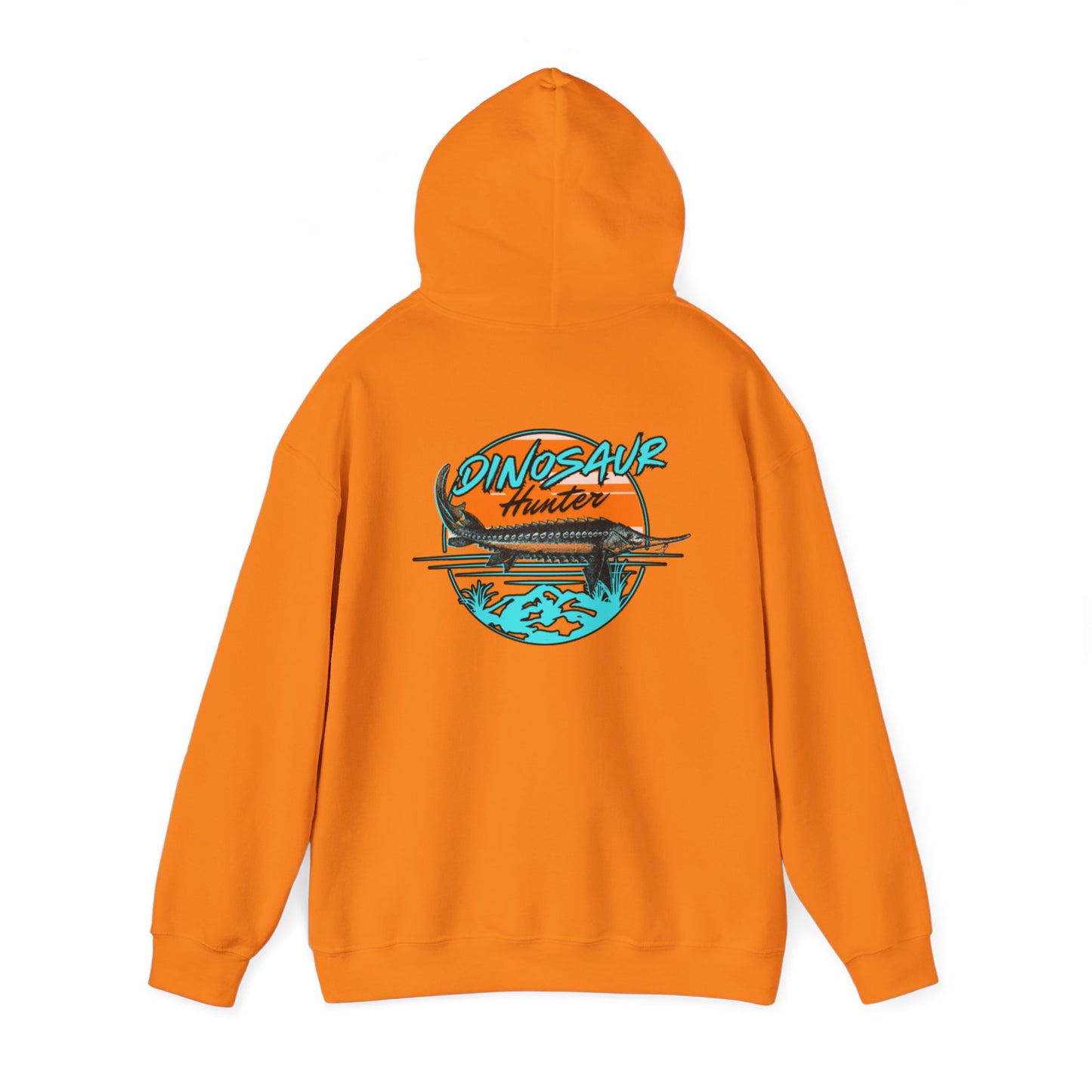 Dinosaur Hunter Sturgeon Fishing Unisex Heavy Blend™ Hooded Sweatshirt