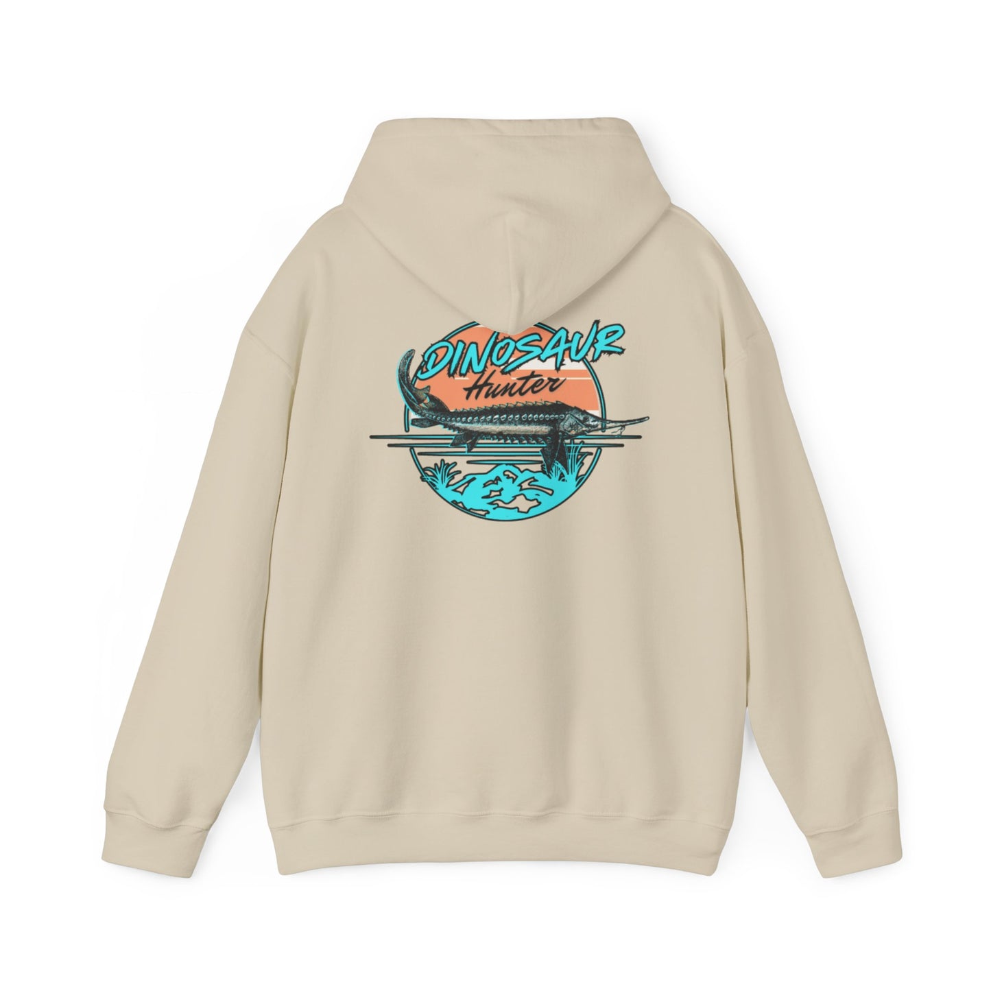 Dinosaur Hunter Sturgeon Fishing Unisex Heavy Blend™ Hooded Sweatshirt