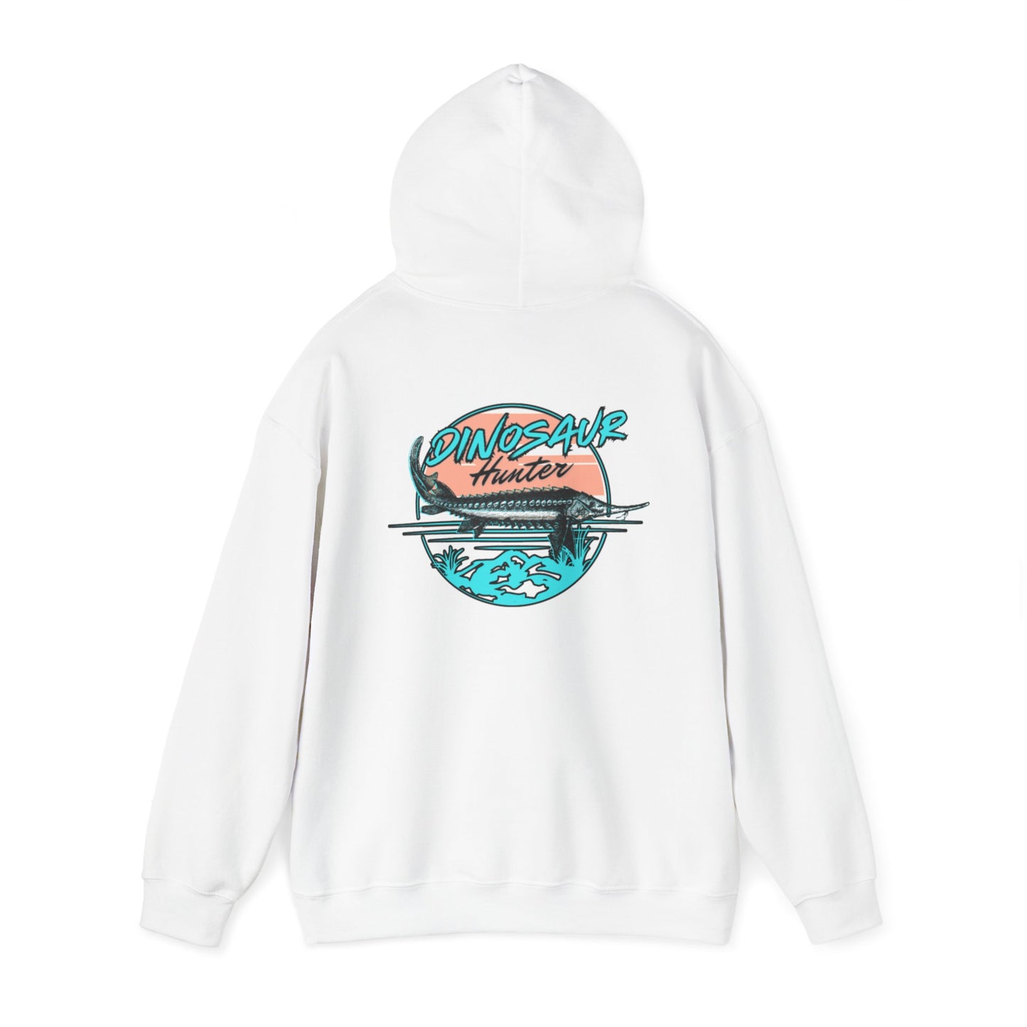 Dinosaur Hunter Sturgeon Fishing Unisex Heavy Blend™ Hooded Sweatshirt