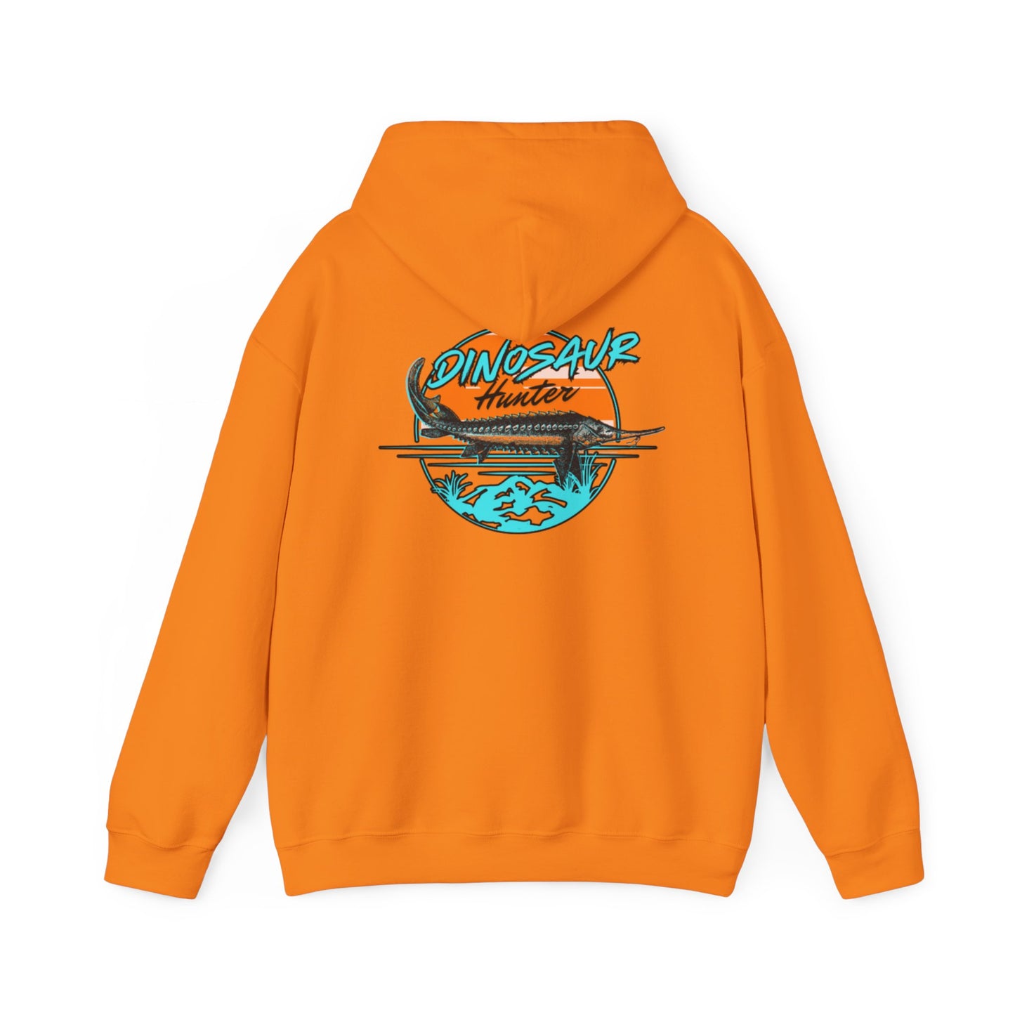 Dinosaur Hunter Sturgeon Fishing Unisex Heavy Blend™ Hooded Sweatshirt