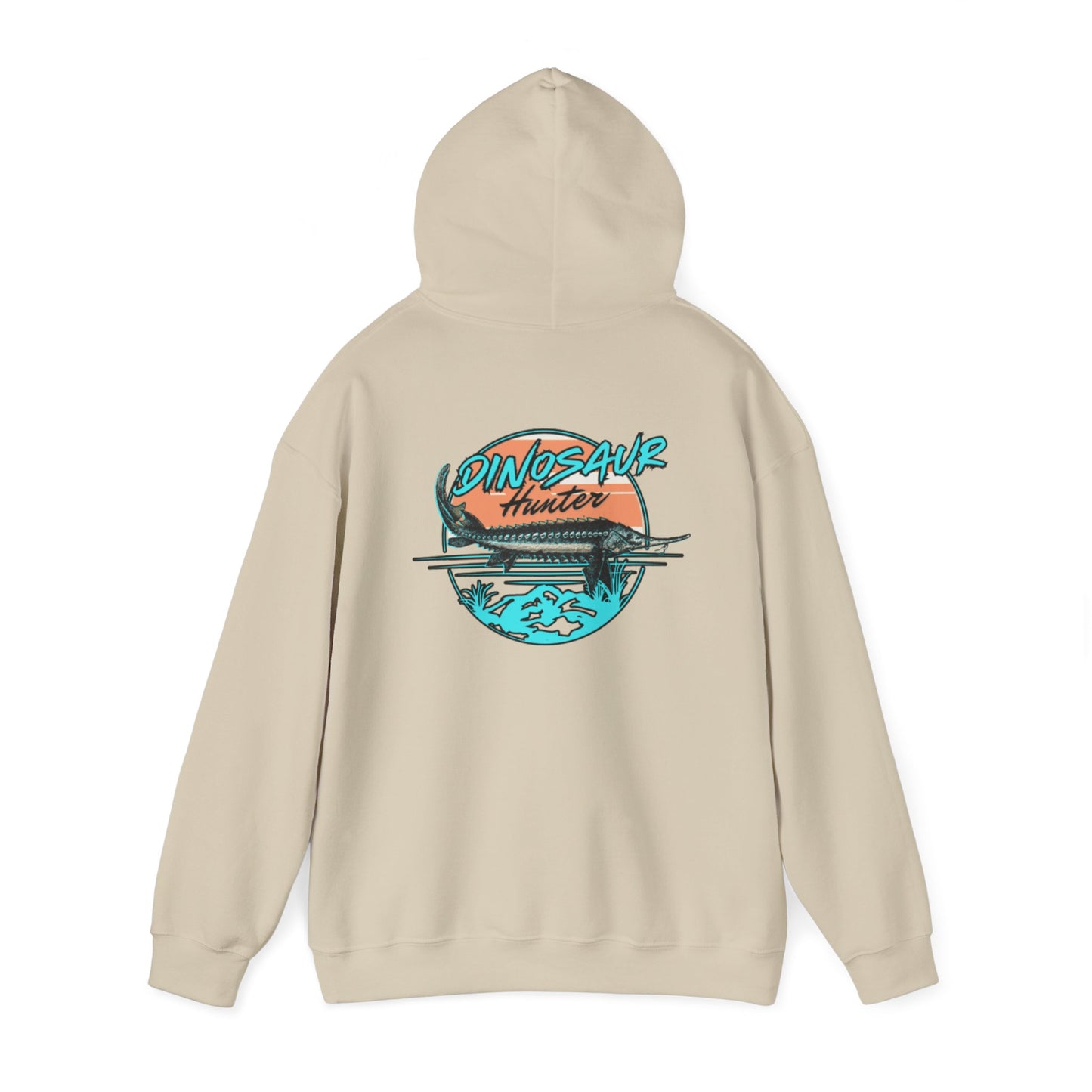Dinosaur Hunter Sturgeon Fishing Unisex Heavy Blend™ Hooded Sweatshirt